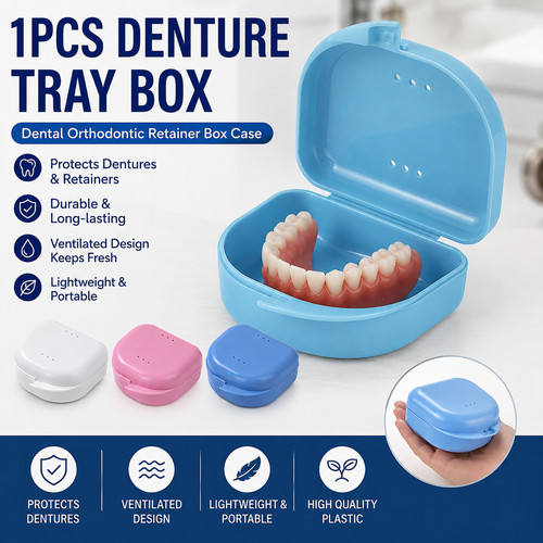 1pcs denture box retainer case - box,