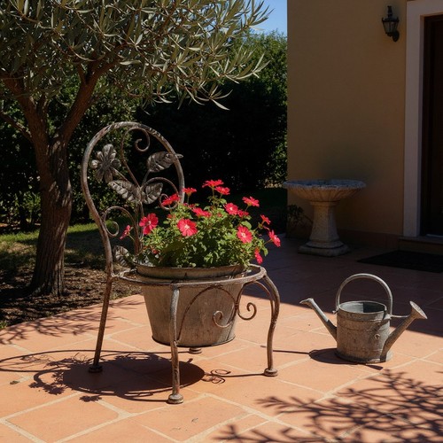 Metal plant stand - stand, single