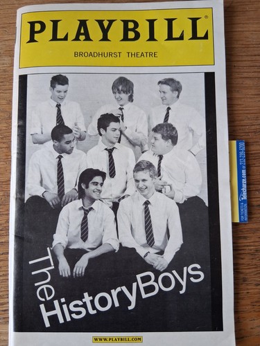 The history boys programme and - programme,