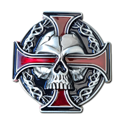 Belt buckle skull cross - belt,