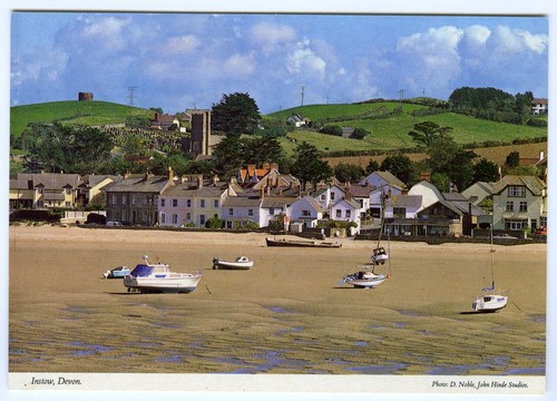 1980s devon postcard boats - devon,