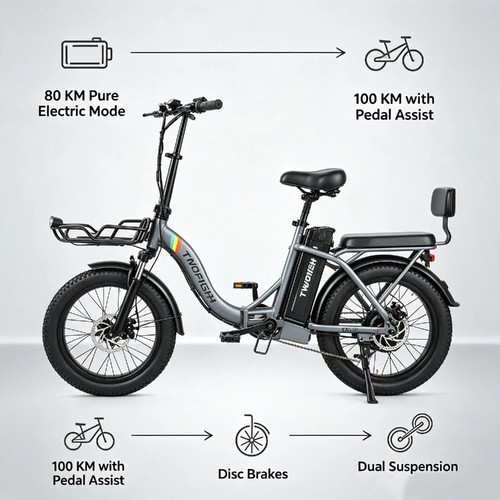Twofish folding electric bike - folding,