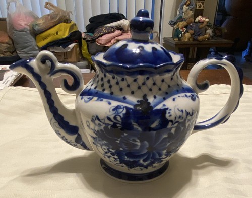 Vintage gzhel russian blue - gzhel,