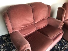 A Single and Double Sofa Dusty pink fabric