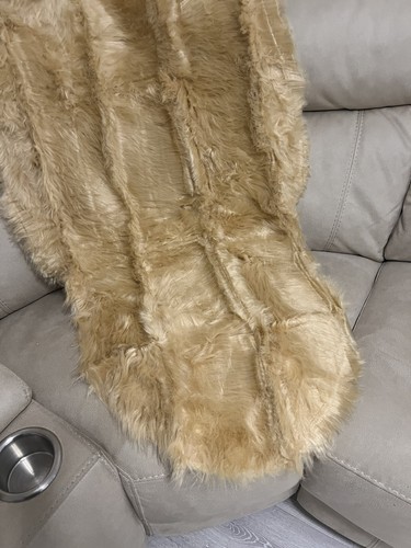 Gold sheepskin area rug - rug, faux