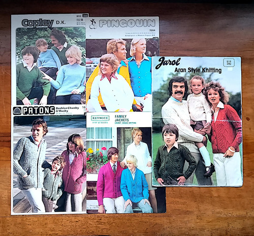 1970s family knit patterns - knit, +