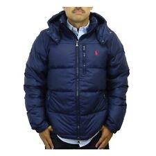 Polo Ralph Lauren Hooded Puffer Down Jacket Coat - Navy (Red) -