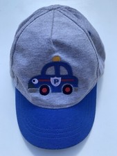NEXT GREY & BLUE BOYS POLICE CAR BASEBALL CAP 12-24 MONTHS BNWOT RRP £6.50