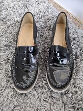 Pre Owned Black Geok Ladies Flat Shoes UK 7.5