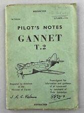 FAIREY GANNET T.2 PILOTS NOTES ORIGINAL VINTAGE 1955 USED RAF PILOT'S