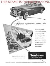 SUNBEAM 'Mk.III' Sports Saloon Car ADVERT (2) Original 1956 Print Ad 704/140xxx