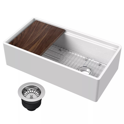 Nuie fire clay kitchen - kitchen, sink