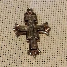 Vintage Russian Orthodox Pendent Suppedaneum Cross