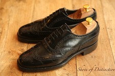 Joseph Cheaney Asavon Black Leather Oxford Brogue Shoes UK 8 EE US 9 Vintage