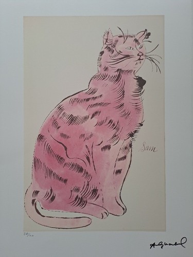 Andy warhol signed cat sam - -,