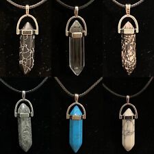 Variety of Unisex Solitaire Unique Marked Simulated Gemstone Pendant Necklaces
