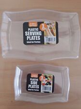 Clear Rectangle Plastic Plates Large Small Party Event BBQ Buffet Wedding Value!