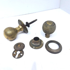 PAIR ANTIQUE GEORGIAN REGENCY  beehive  KNOB BRASS DOOR HANDLES Knobs (3)