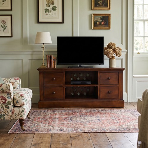 Mahogany media unit with - media,
