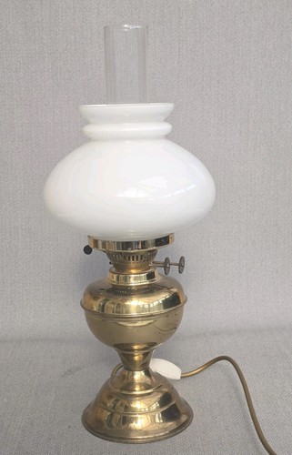 Vintage brass oil - oil, lamp