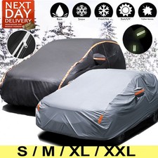 Waterproof 6 Layer Car Cover Heavy Duty Cotton Lined UV Protection S M XL XXL