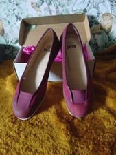 Freestep Ladies Burgundy Suede Leather Slip On Shoes Size 8