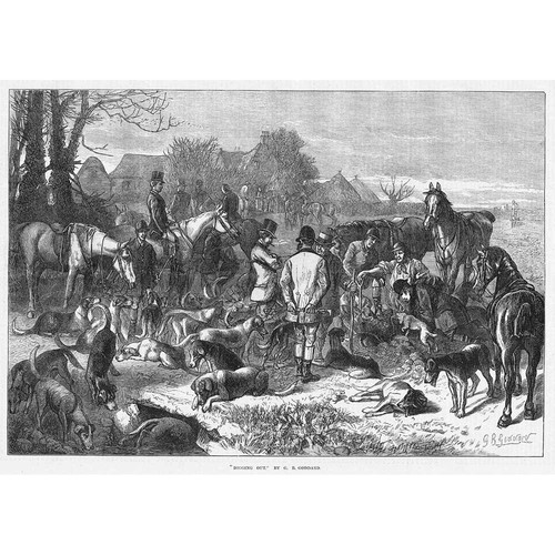 Victorian fox hunting - hunting, scene