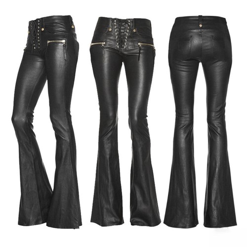 Leather pants bell bottom - pants, bell-bottom
