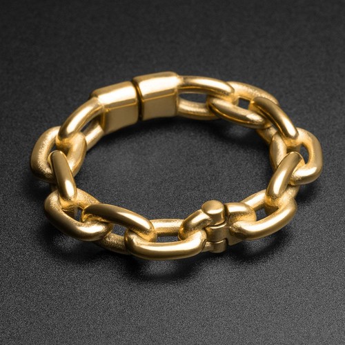 Cable chain hoop gold - cable,