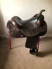 Vintage Western Show Saddle From USA - Leather with Felt Pad