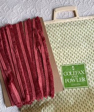 VINTAGE - COLEFAX & FOWLER - RED FRINGE TRIM- 8.20 m/322 in - EXC CONDITION 