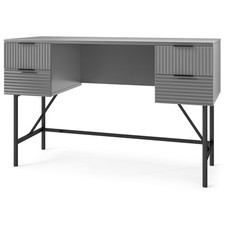 Modern Study Writing Desk Computer Desk with 4 Drawers-Grey