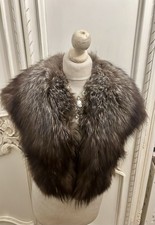 Vintage 1950s Brown Fox For Cape Shrug One Size
