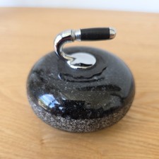 Beautiful Scots Granite, Miniature Curling stone match striker