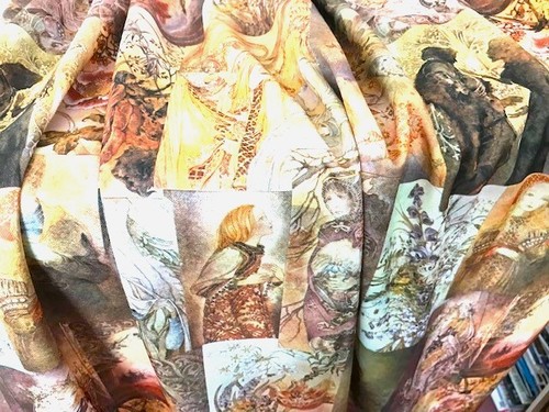 Dress fabric pre raphaelite - ,