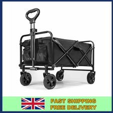 Collapsible Camping Garden Trolley Cart Wagon Wheelbarrow Foldable Truck UK NEW
