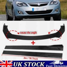 For Vauxhall Opel Astra H J Front Bumper Lip Splitter Spoiler+78.7'' Side Skirts