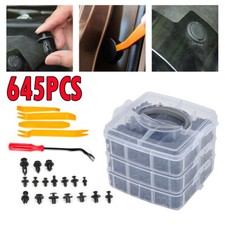 645X Car Body Plastic Kits Auto Fasteners Push Trim Clips Pin Rivet Bumper Tools