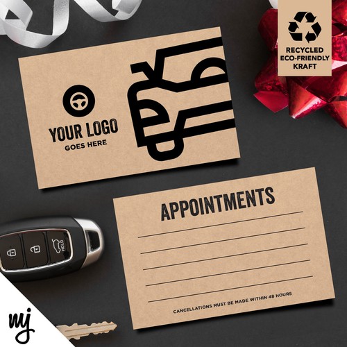 Kraft appointment cards eco - cards,