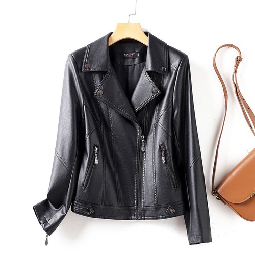 Autumn leather coat - leather,
