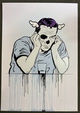 D*face. “Left for dead” Limited edition SIGNED screenprint. 2021