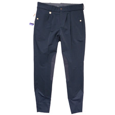 Derby House Horse Riding Pants Men 33" Waist Elite Breeches Blue Equestrian NWT