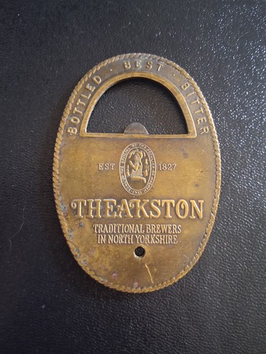 Theakston brass bottle opener - brass,