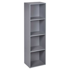 GREY WOODEN 4 TIER STORAGE