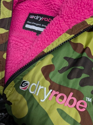 Dryrobe camo pink fleece - camo,