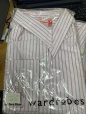 Wardrobe Perano Short Sleeve Blouse Pink & White Stripe RRP £24 #CT-7