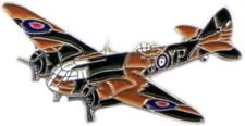 RAF Bristol Blenheim WW2 Metal Enamel Pin Badge Aeoroplane