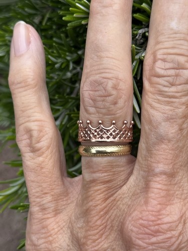 Pia rose gold plated crown - gold,
