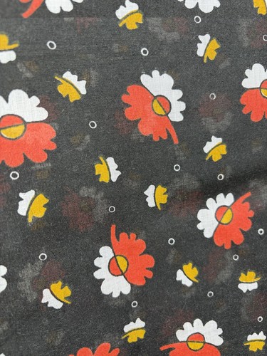 Vintage floral fabric 60s 70s - vintage,