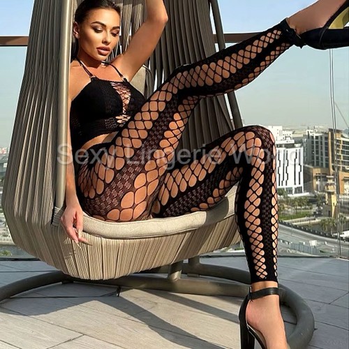 Patterned leggings fishnet - patterned,